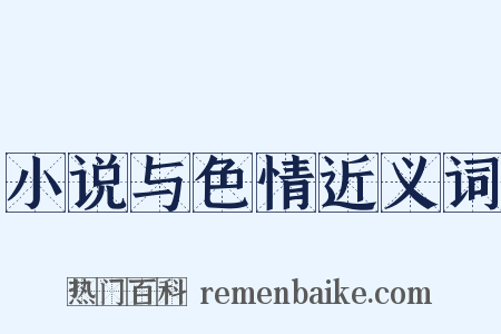小说与色情近义词是什么意思的图片
